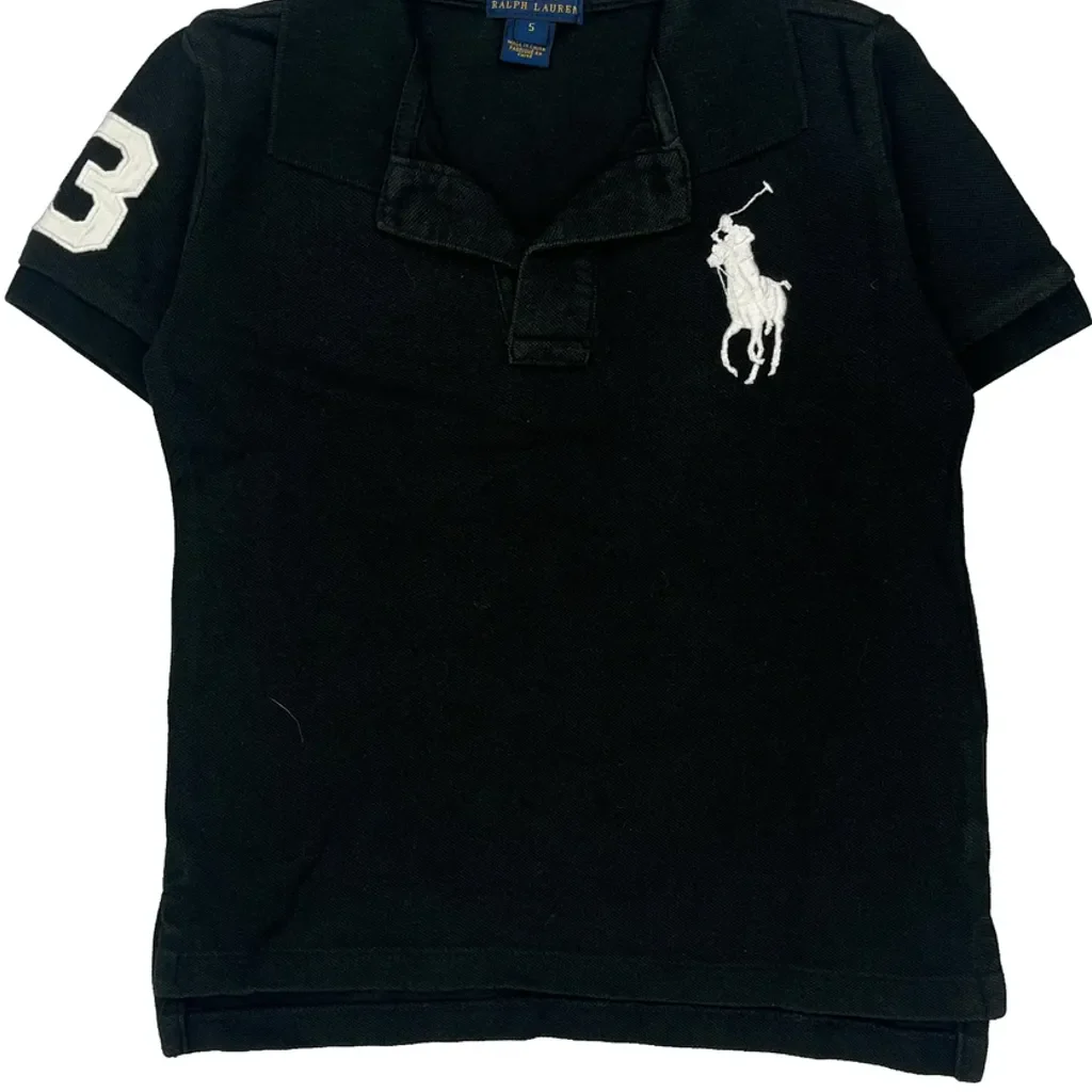 Age 5 Polo By Ralph Lauren Polo Shirt - XS Black Cotton - Image 4