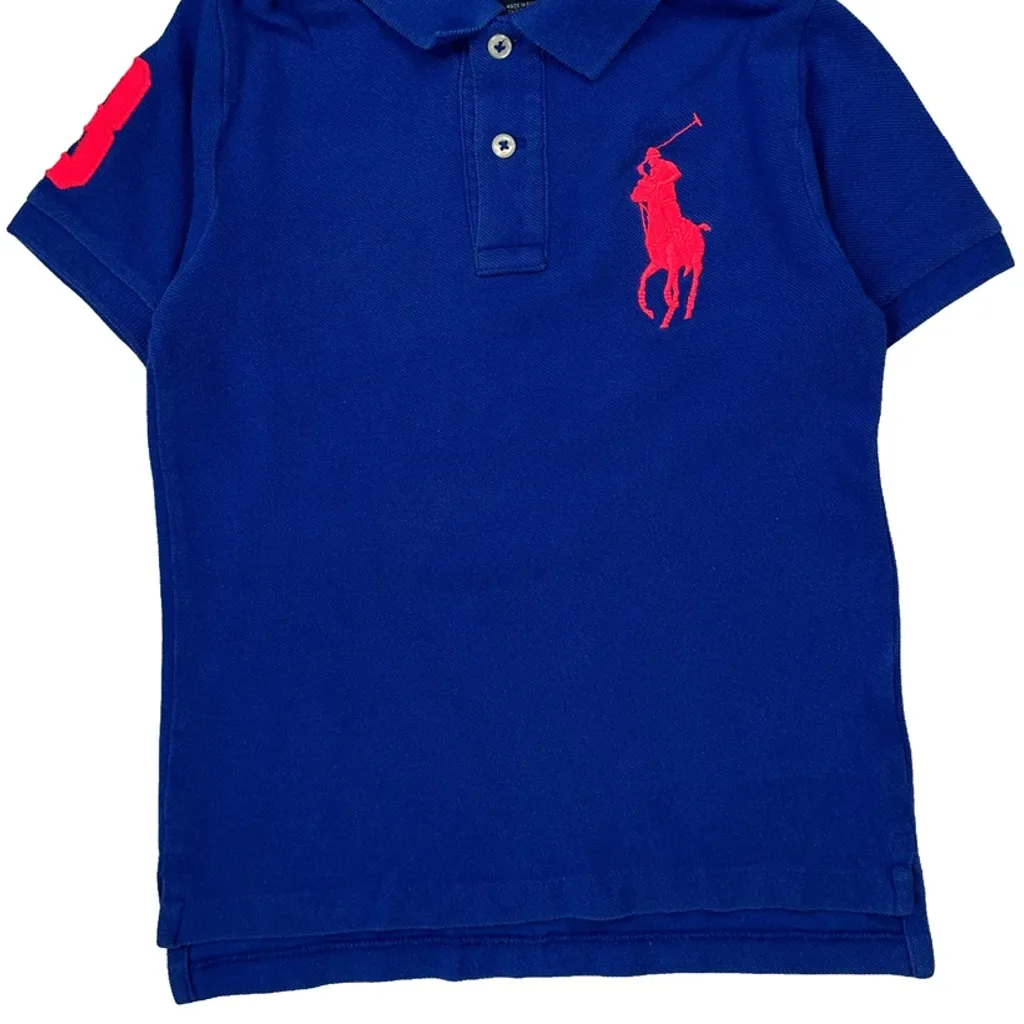 Age 5 Polo By Ralph Lauren Polo Shirt - Small Blue Cotton - Image 5