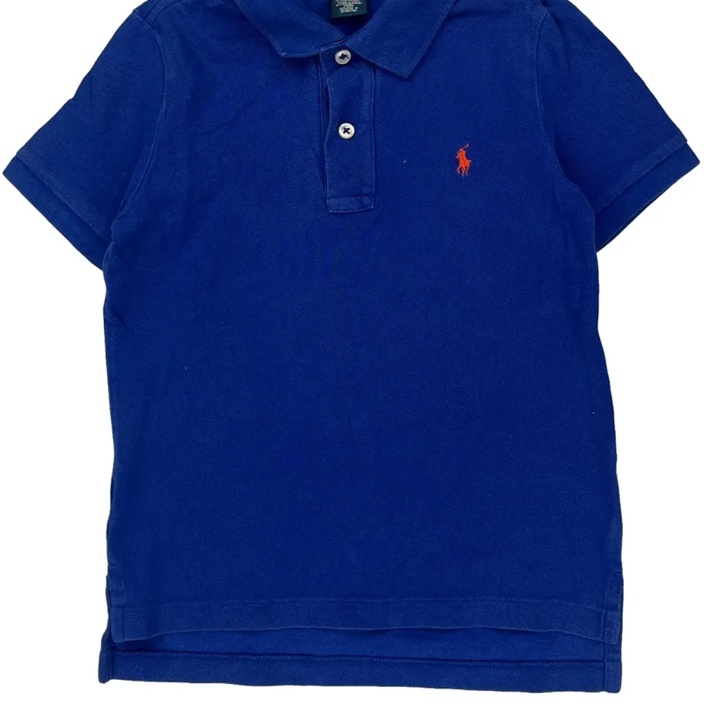 Age 5 Polo By Ralph Lauren Polo Shirt - XS Blue Cotton - Image 5