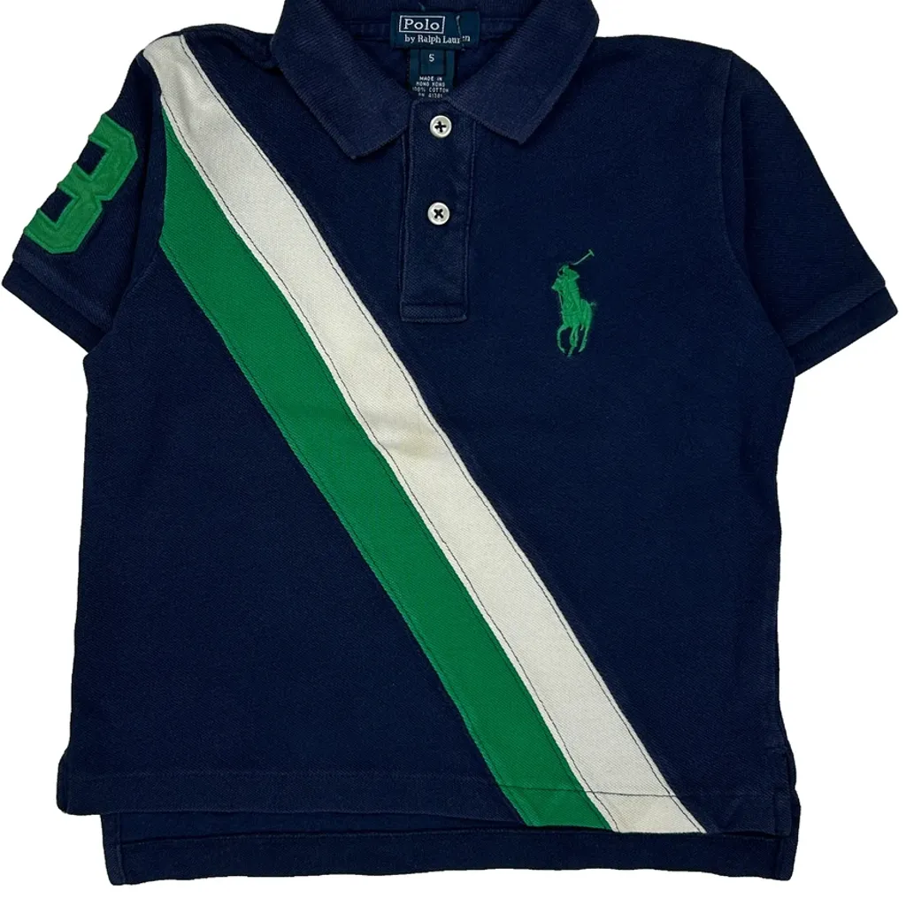 Age 5 Polo By Ralph Lauren Striped Polo Shirt - XS Navy Cotton - Image 5