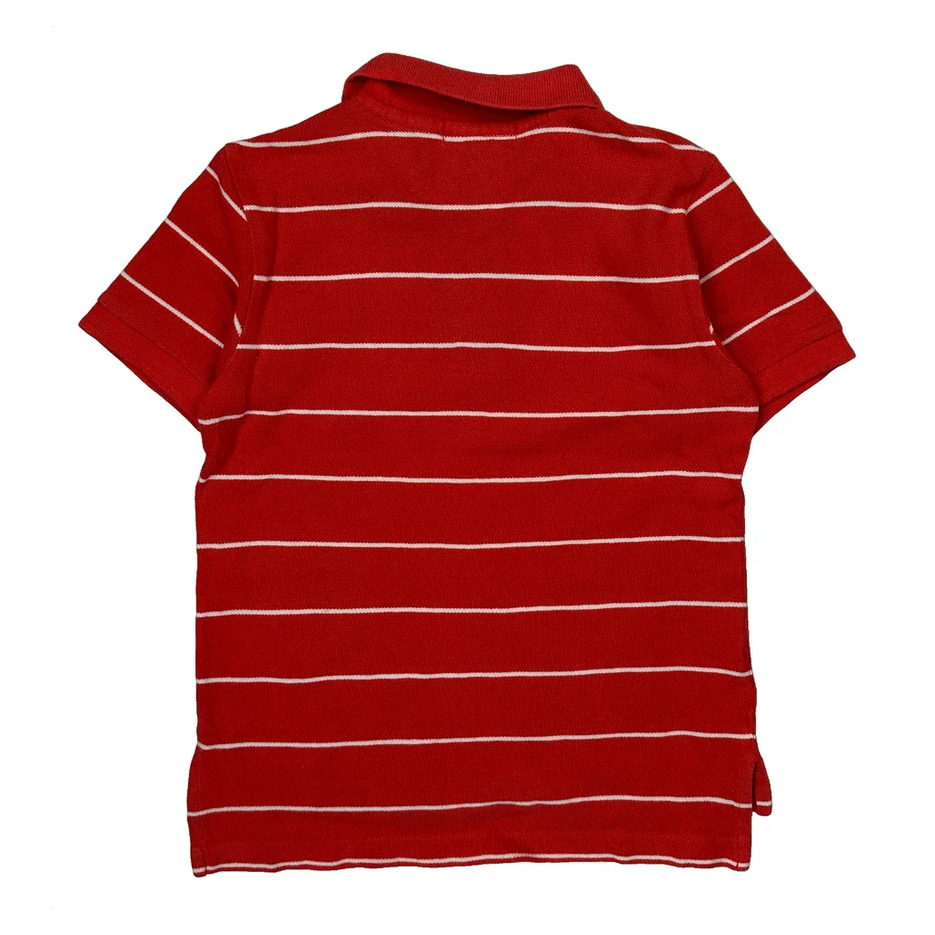 Age 5 Polo By Ralph Lauren Striped Polo Shirt - XS Red Cotton - Image 2