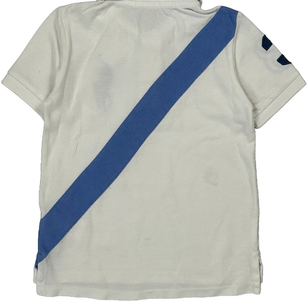 Age 5 Polo By Ralph Lauren Striped Polo Shirt - 2XS White Cotton - Image 5