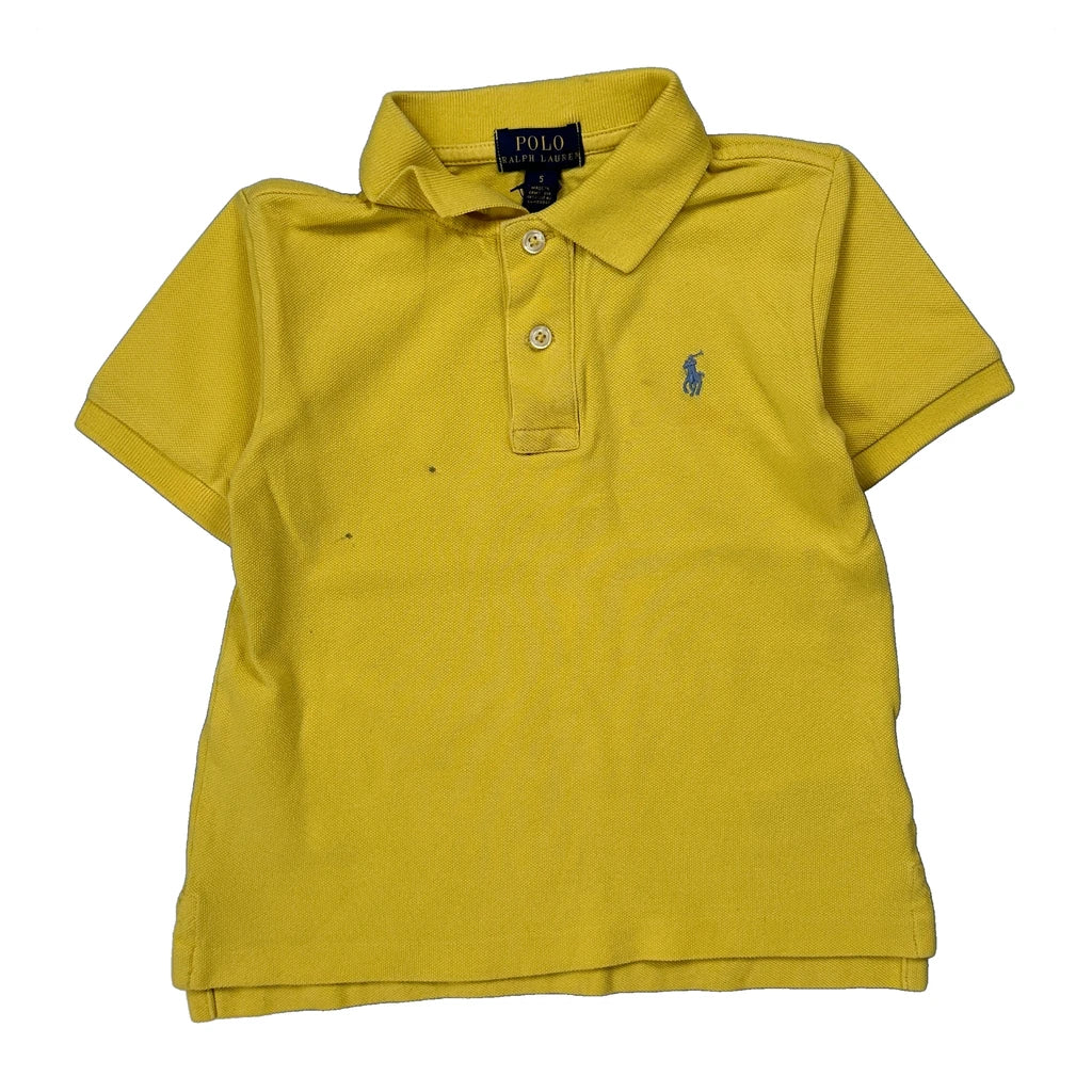 Age 5 Polo By Ralph Lauren Polo Shirt - Small Yellow Cotton