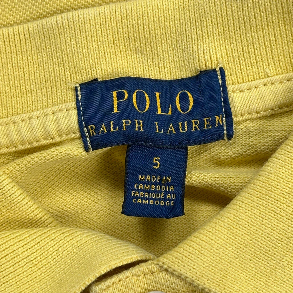 Age 5 Polo By Ralph Lauren Polo Shirt - Small Yellow Cotton - Image 3