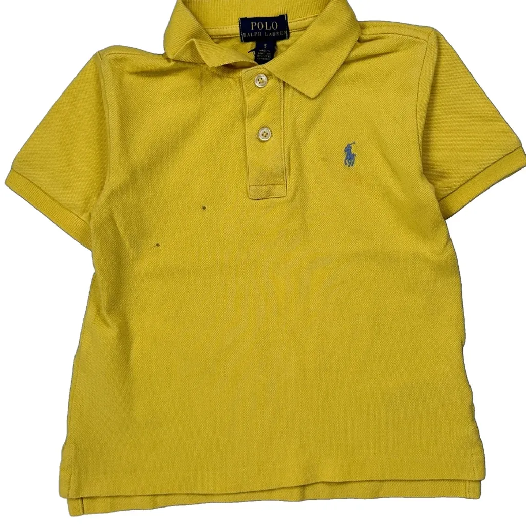Age 5 Polo By Ralph Lauren Polo Shirt - Small Yellow Cotton - Image 4