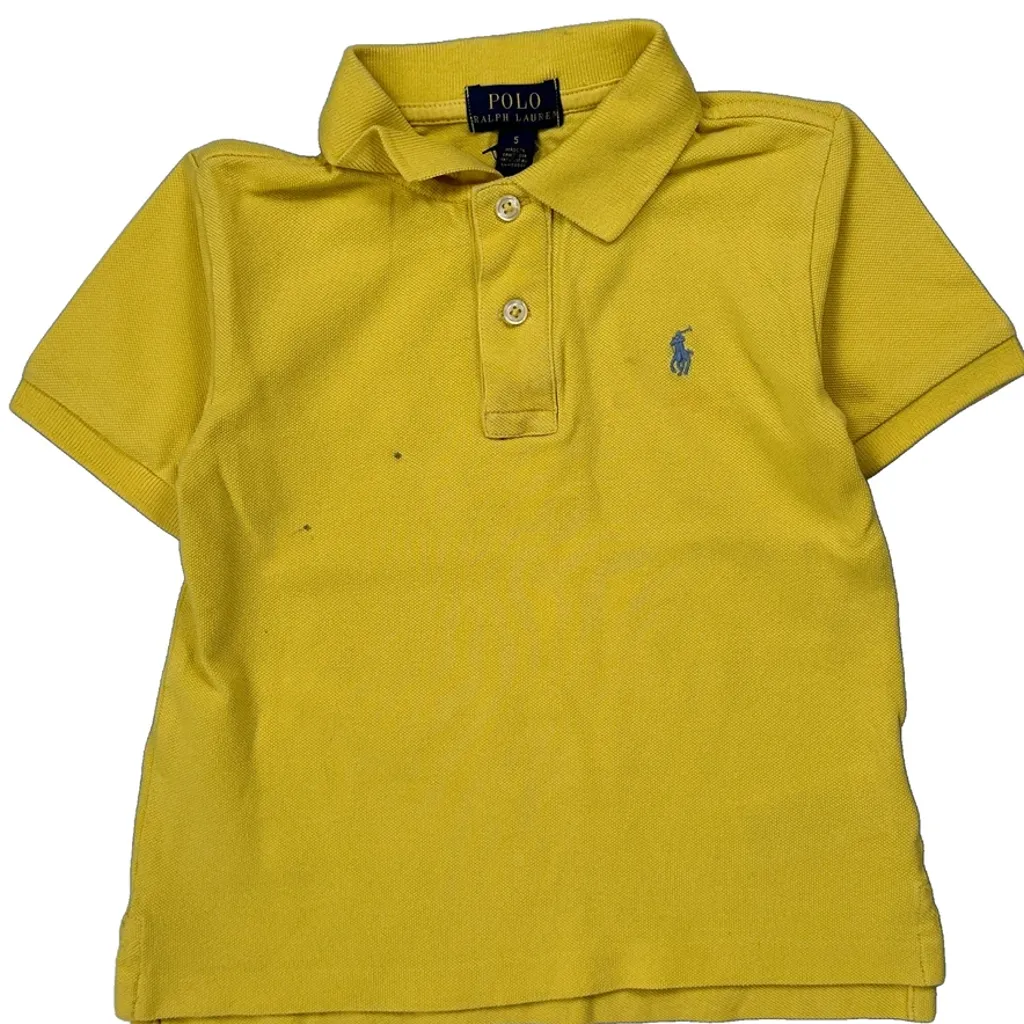 Age 5 Polo By Ralph Lauren Polo Shirt - Small Yellow Cotton - Image 5