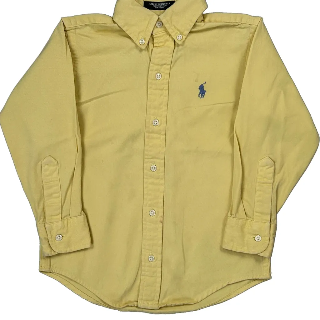 Age 5 Polo By Ralph Lauren Shirt - Small Yellow Cotton - Image 5