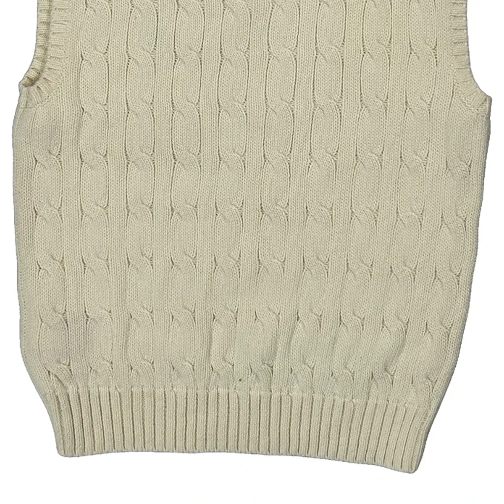 Age 5 Polo By Ralph Lauren Sweater Vest - Small Cream Cotton - Image 7
