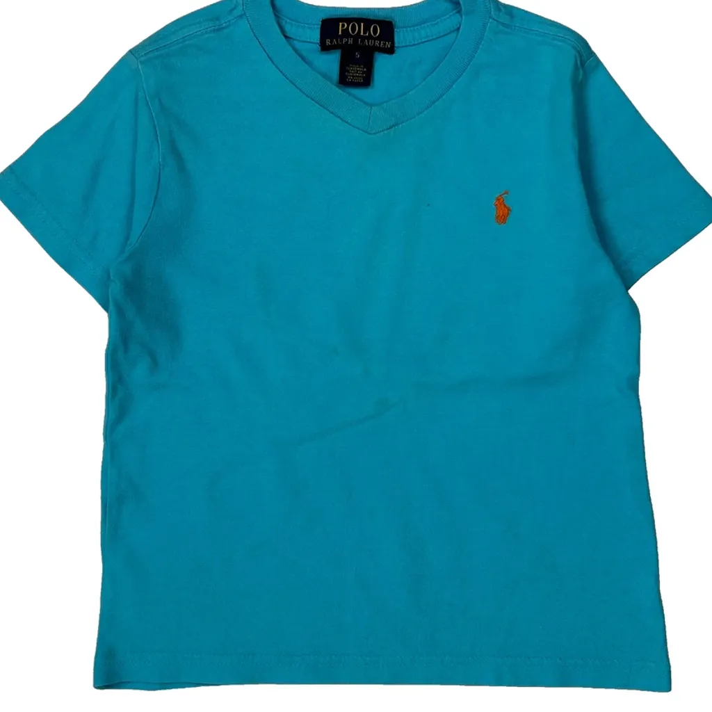 Age 5 Polo By Ralph Lauren T-Shirt - Small Blue Cotton - Image 4