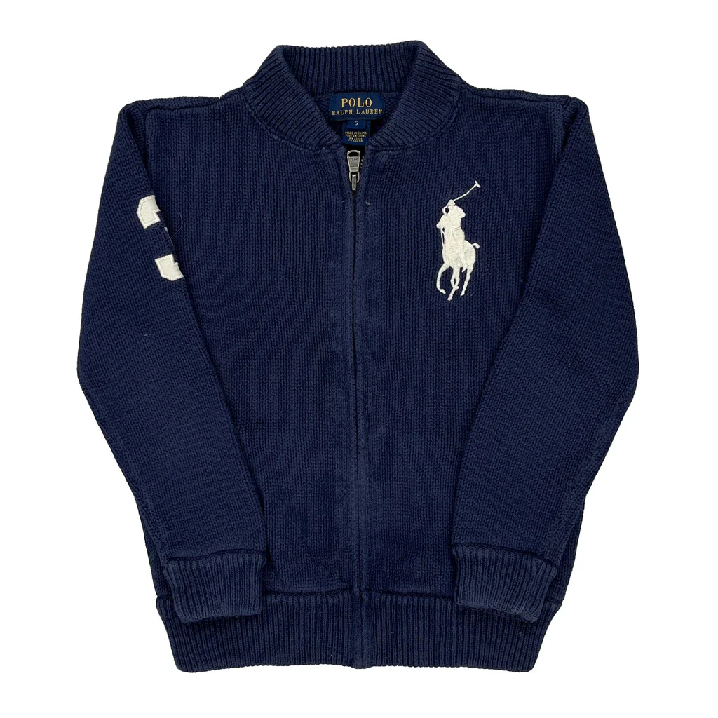 Age 5 Polo By Ralph Lauren Zip Up - XS Blue Cotton