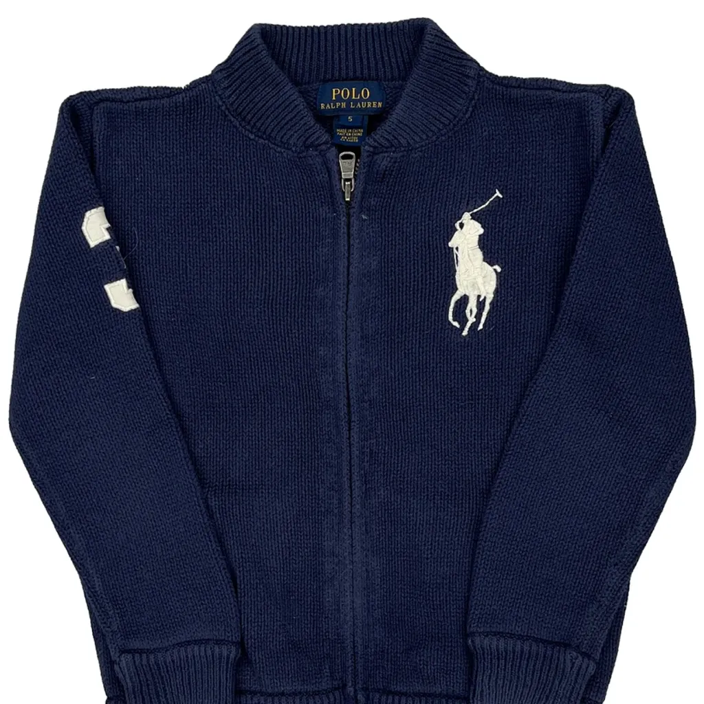 Age 5 Polo By Ralph Lauren Zip Up - XS Blue Cotton - Image 4