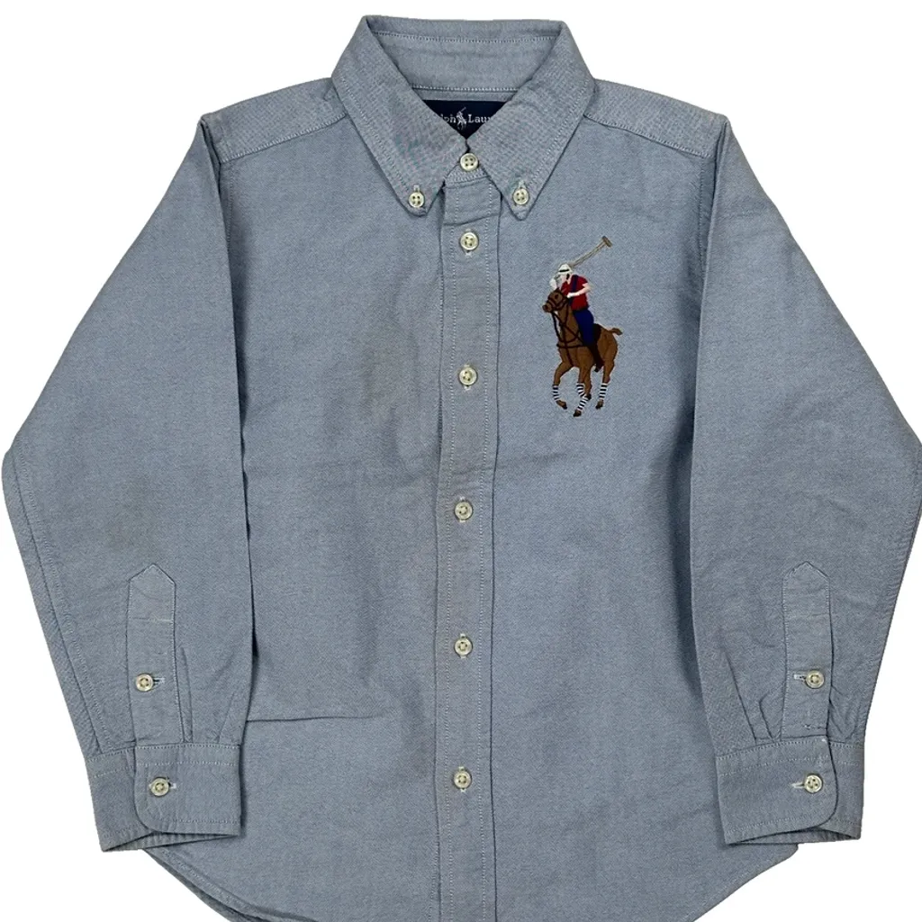 Age 5 Ralph Lauren Shirt - XS Blue Cotton - Image 4