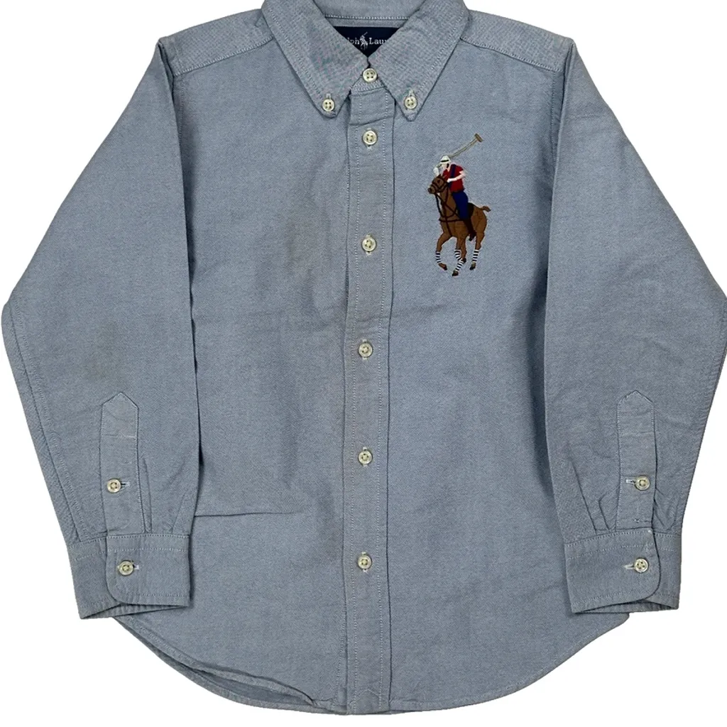 Age 5 Ralph Lauren Shirt - XS Blue Cotton - Image 5