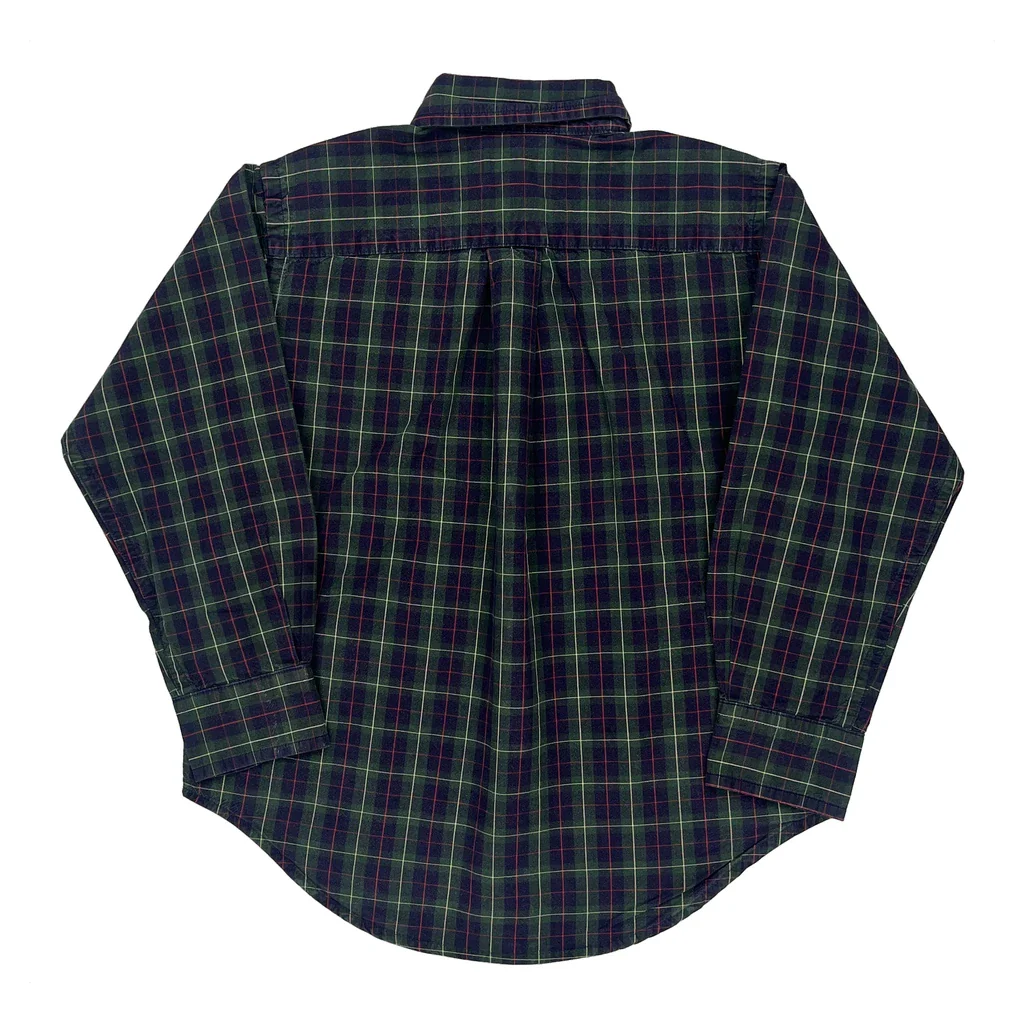 Age 5 Ralph Lauren Checked Shirt - XS Green Cotton - Image 2