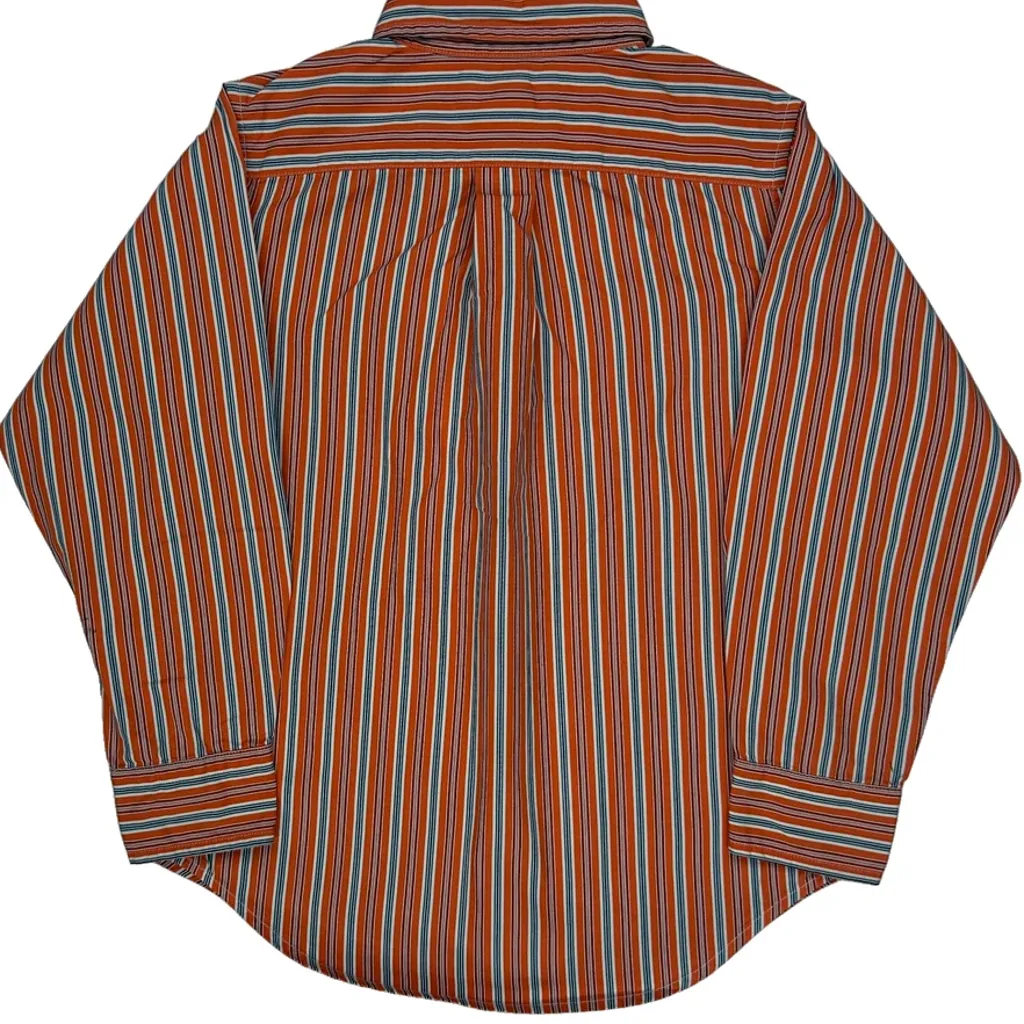 Age 5 Ralph Lauren Striped Shirt - Small Orange Cotton - Image 8