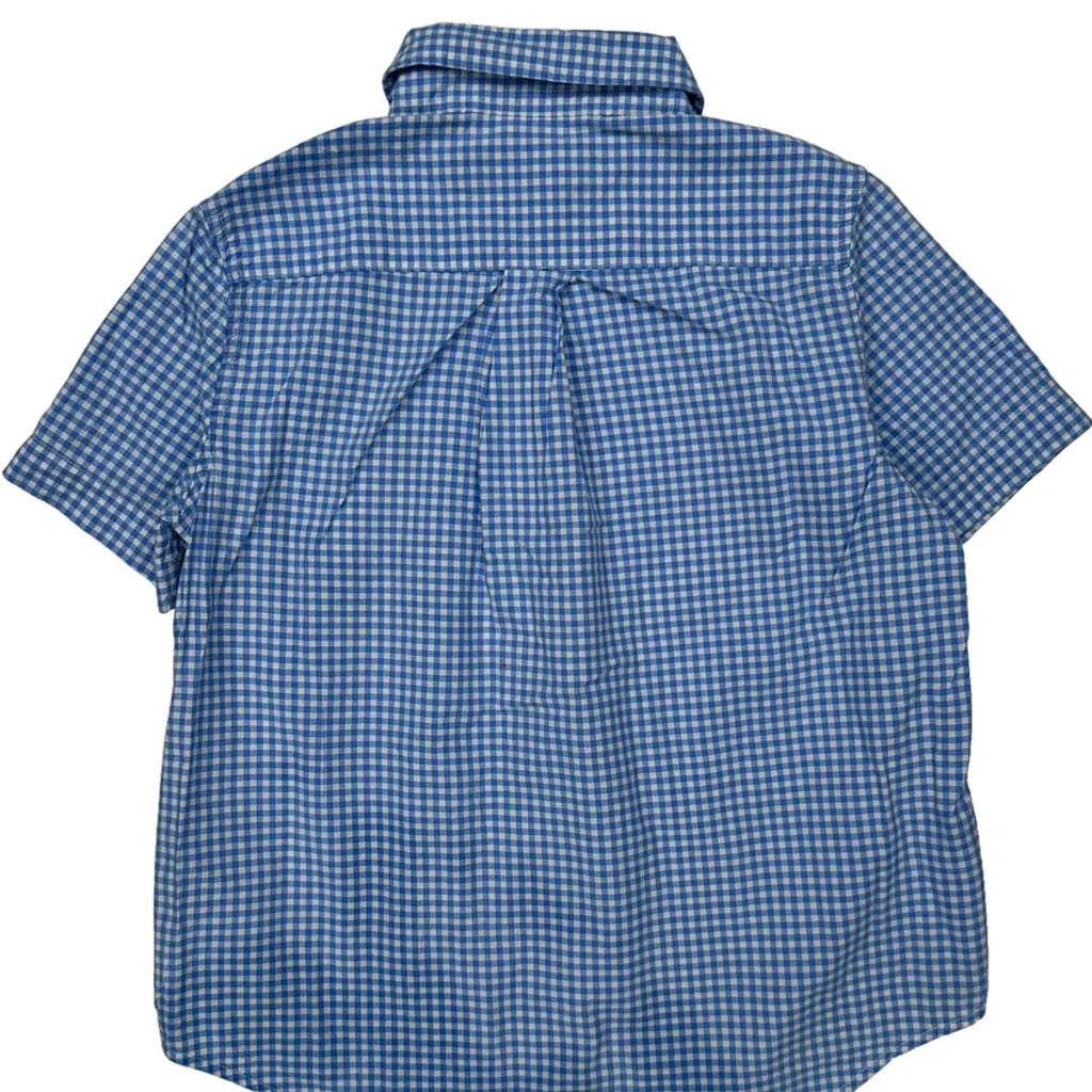 Age 5 Ralph Lauren Checked Short Sleeve Shirt - Small Blue Cotton - Image 6