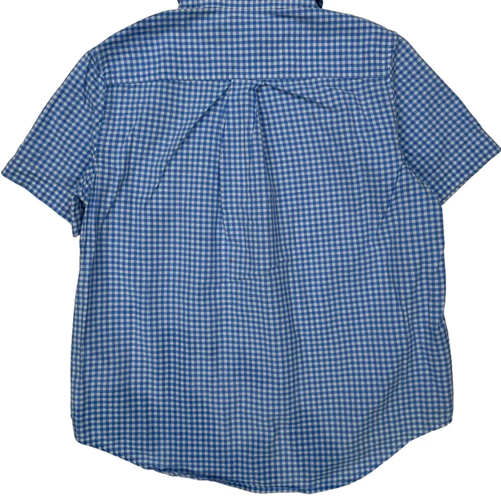 Age 5 Ralph Lauren Checked Short Sleeve Shirt - Small Blue Cotton - Image 7