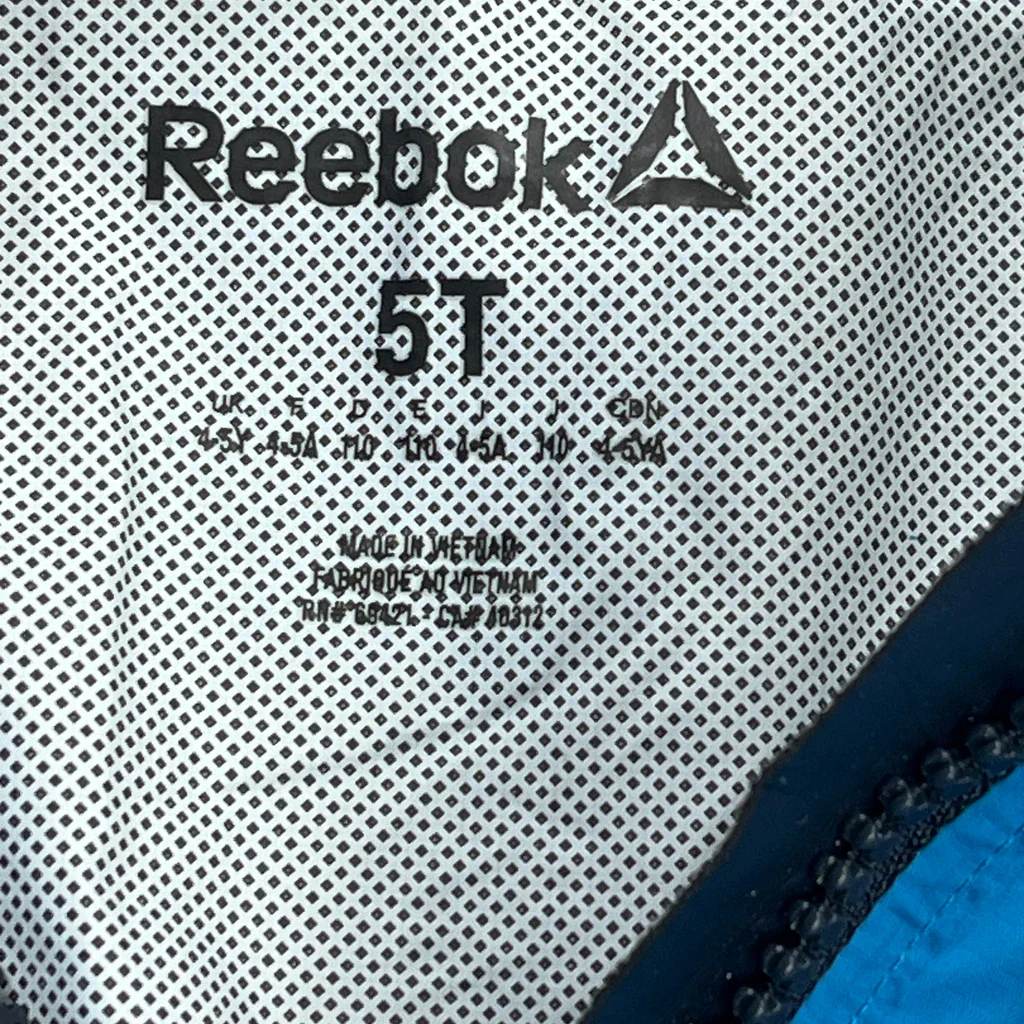 Age 5 Reebok Windbreaker - XS Blue Polyester - Image 3