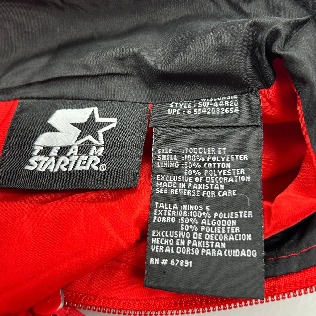 Age 5 Starter College Jacket - Small Red Polyester - Image 3