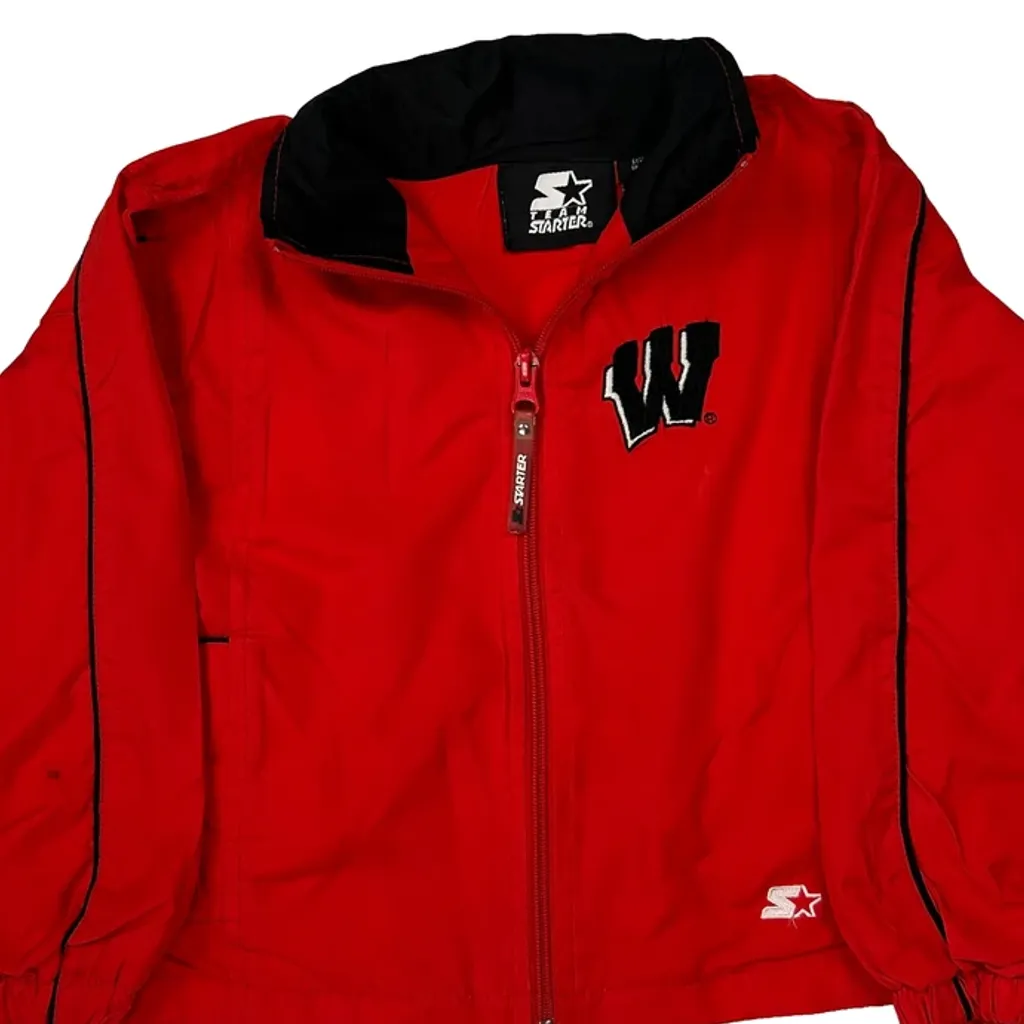 Age 5 Starter College Jacket - Small Red Polyester - Image 5