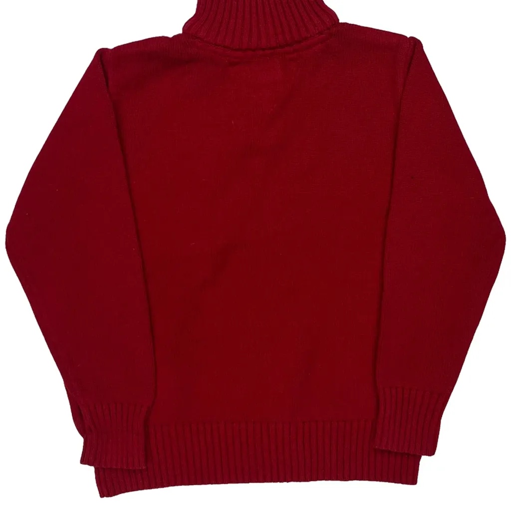 Age 5 Tommy Hilfiger 1/4 Zip - Small Red Cotton - Image 7