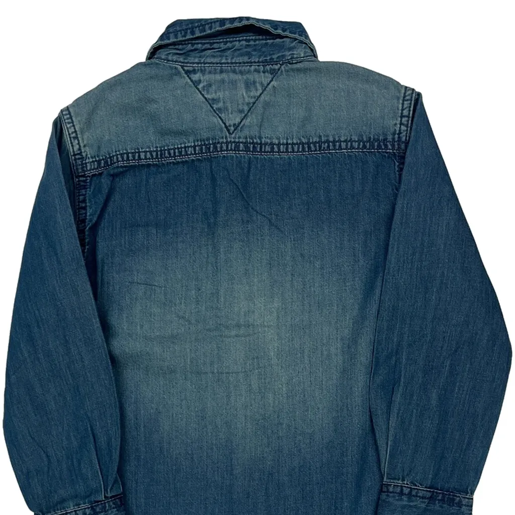 Age 5 Tommy Hilfiger Denim Shirt - Small Blue Denim - Image 7