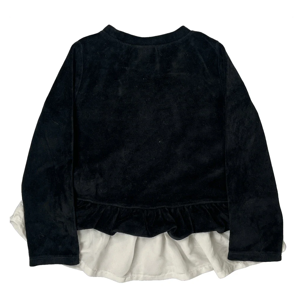Age 5 Tommy Hilfiger Polka Dot Dress - XS Black Cotton Blend - Image 2
