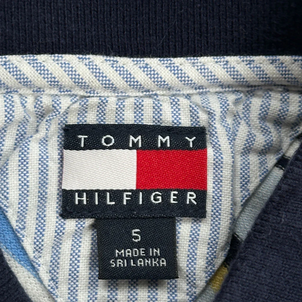 Age 5 Tommy Hilfiger Striped Polo Shirt - XS Multicoloured Cotton - Image 3