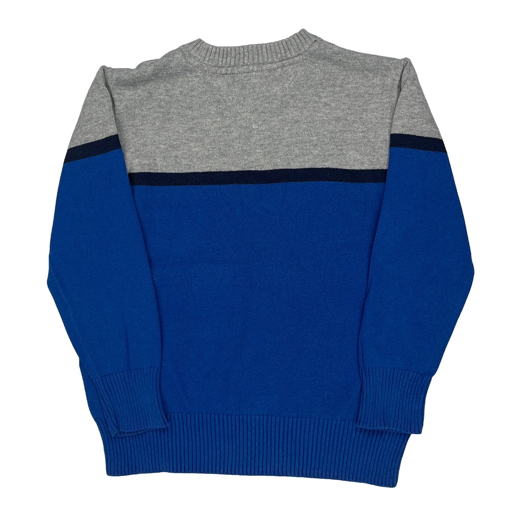 Age 5 Tommy Hilfiger Striped Sweater - XS Blue Cotton - Image 2