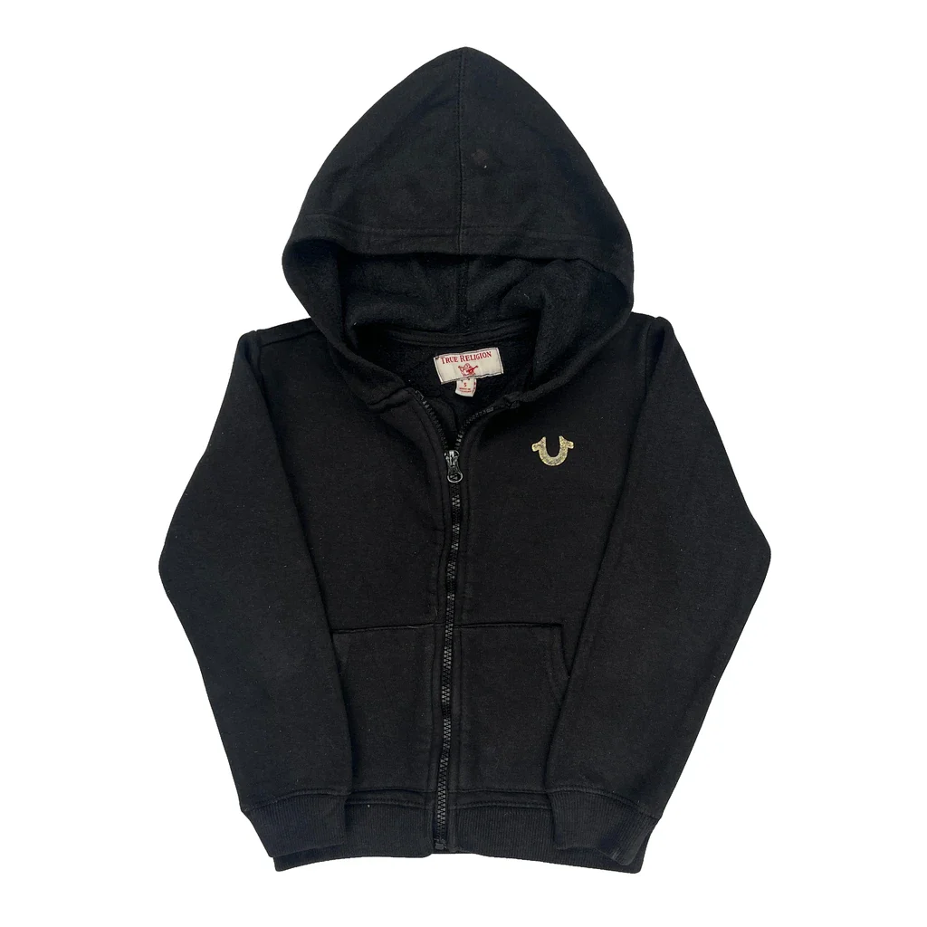 Age 5 True Religion Graphic Hoodie - XS Black Cotton