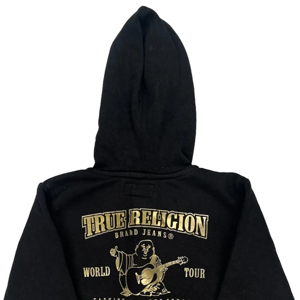 Age 5 True Religion Graphic Hoodie - XS Black Cotton - Image 6
