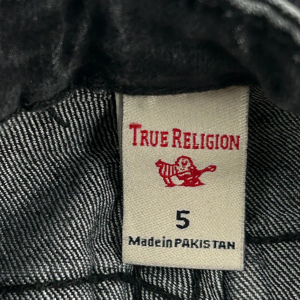 Age 5 True Religion Jeans - Small Black Denim - Image 3
