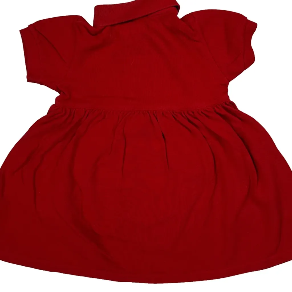Age 6-12 Months Ralph Lauren Dress - 3XS Red Cotton - Image 7