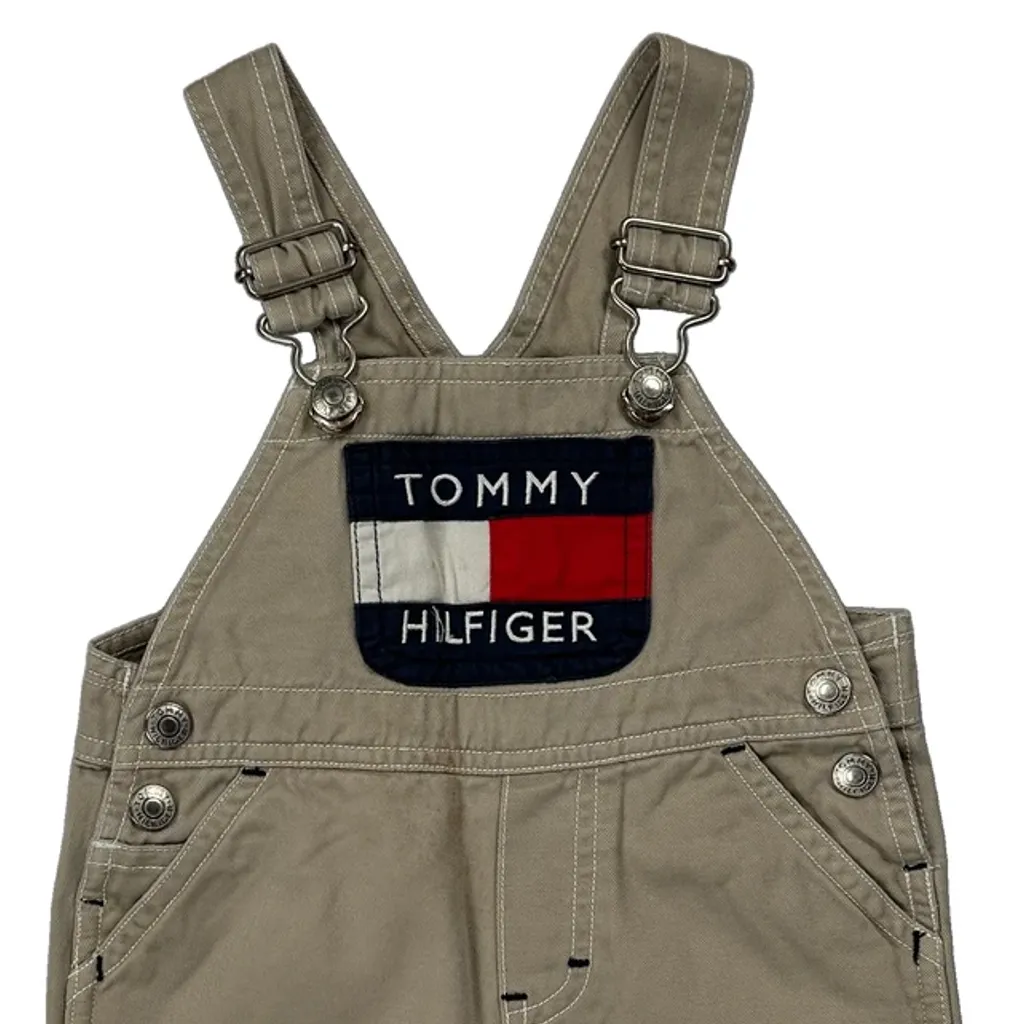 Age 6-12M Tommy Hilfiger Dungarees - 2XS Beige Cotton - Image 5