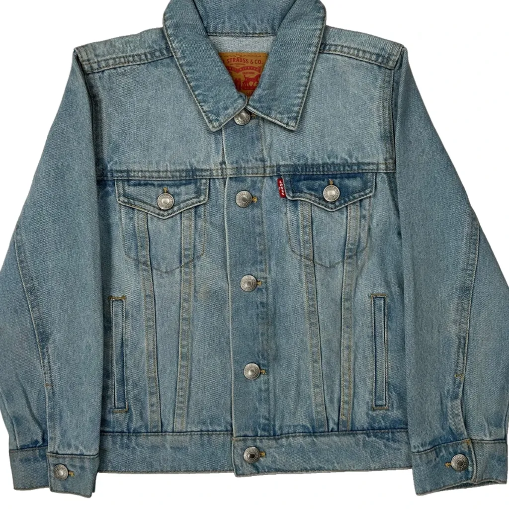 Age 6-7 Levis Denim Jacket - Small Light Wash Cotton - Image 4