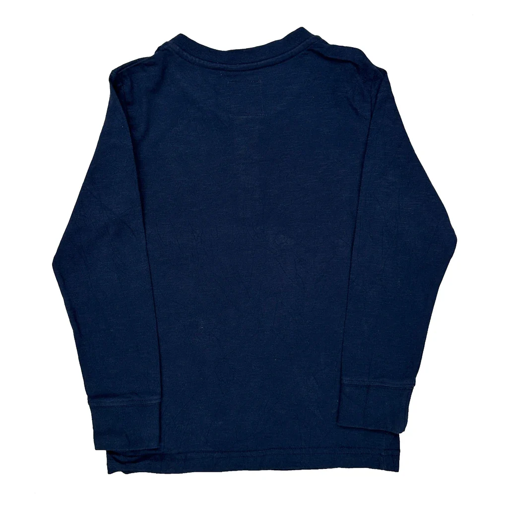 Age 6-7 Levis Long Sleeve T-Shirt - Large Navy Cotton - Image 2