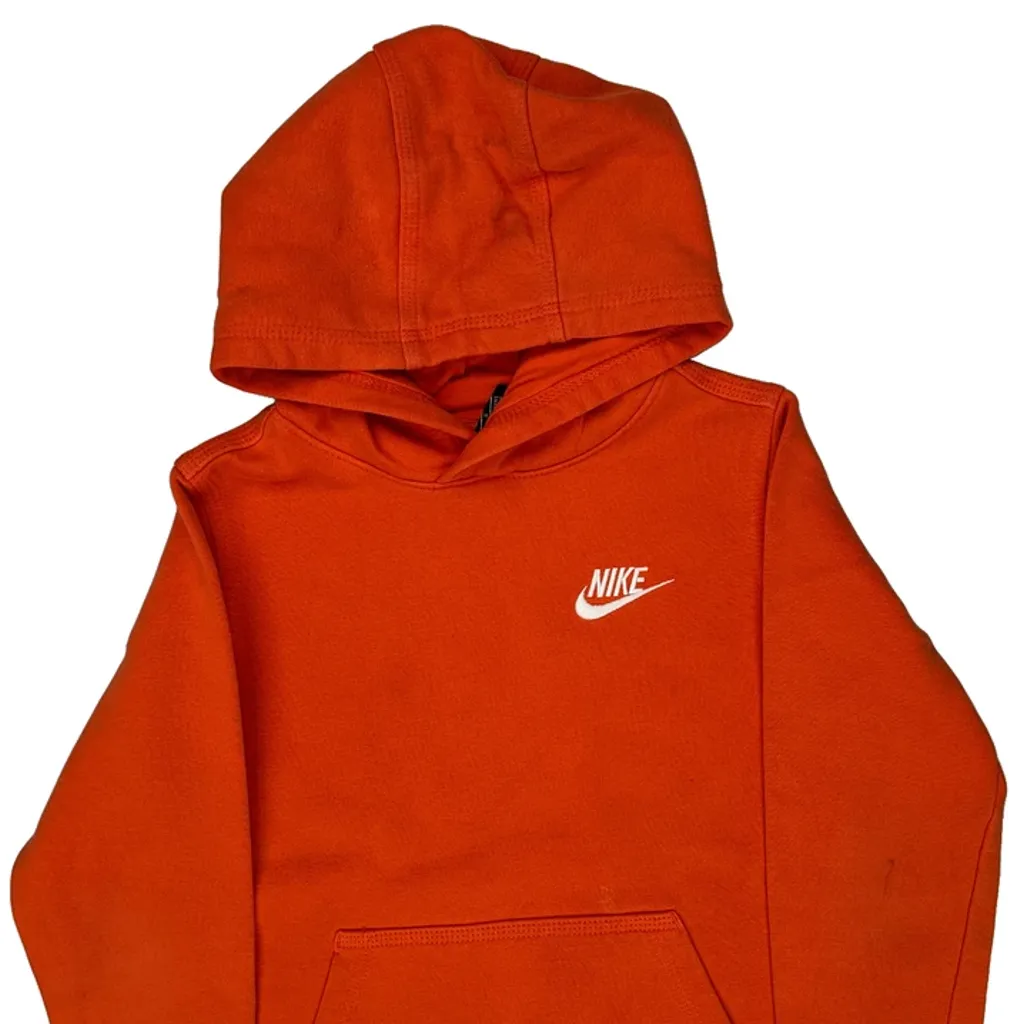 Age 6-7 Nike Hoodie - Large Orange Cotton - Image 4