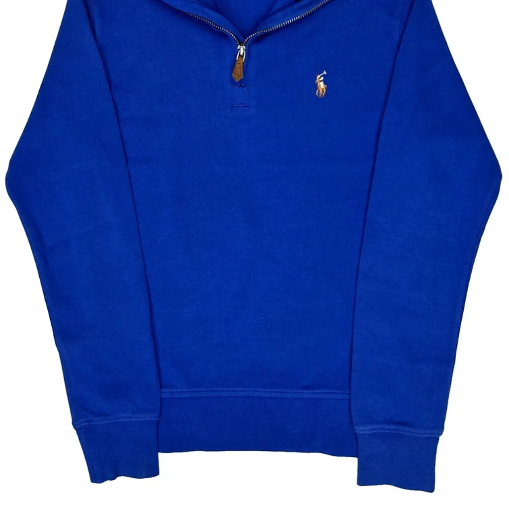Age 6-7 Polo By Ralph Lauren 1/4 Zip - Small Blue Cotton - Image 4