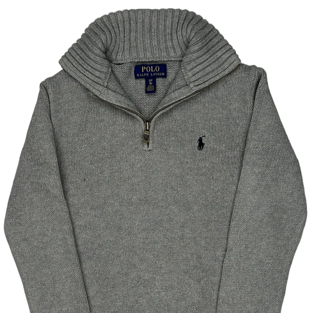 Age 6-7 Polo By Ralph Lauren 1/4 Zip - Small Grey Cotton - Image 5