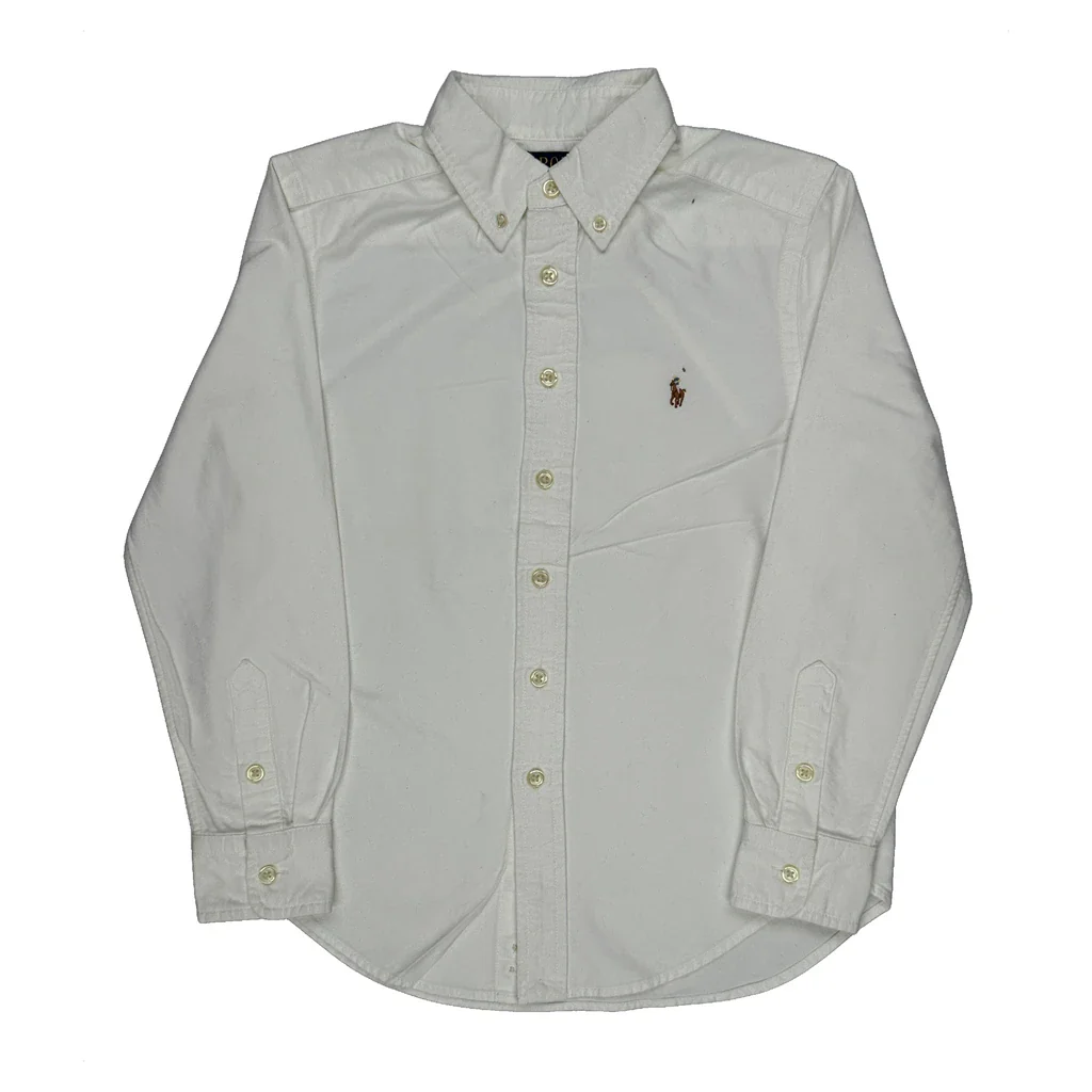 Age 6-7 Polo By Ralph Lauren Shirt - Small White Cotton