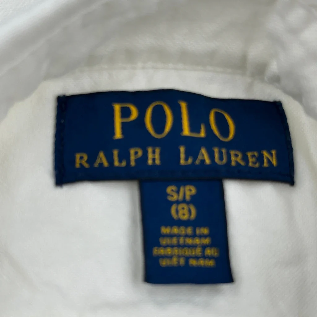 Age 6-7 Polo By Ralph Lauren Shirt - Small White Cotton - Image 3