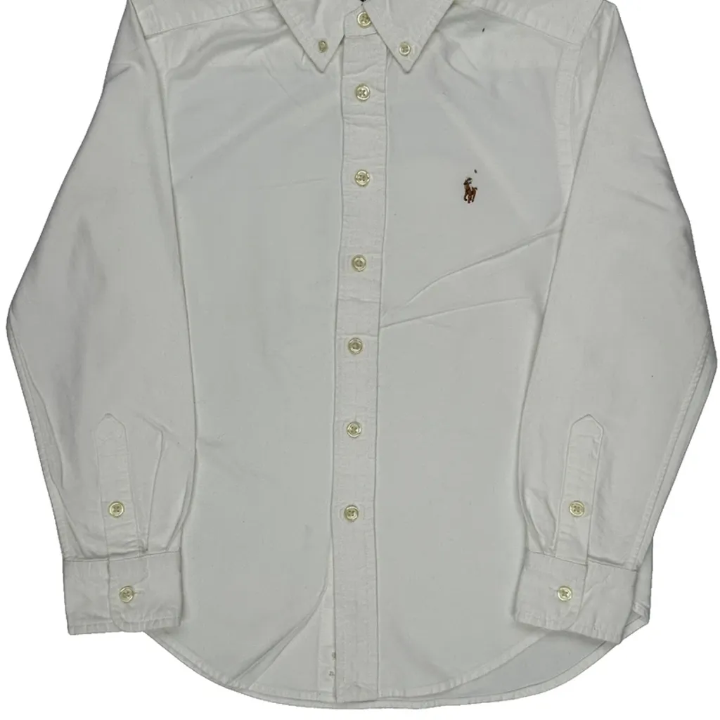 Age 6-7 Polo By Ralph Lauren Shirt - Small White Cotton - Image 5