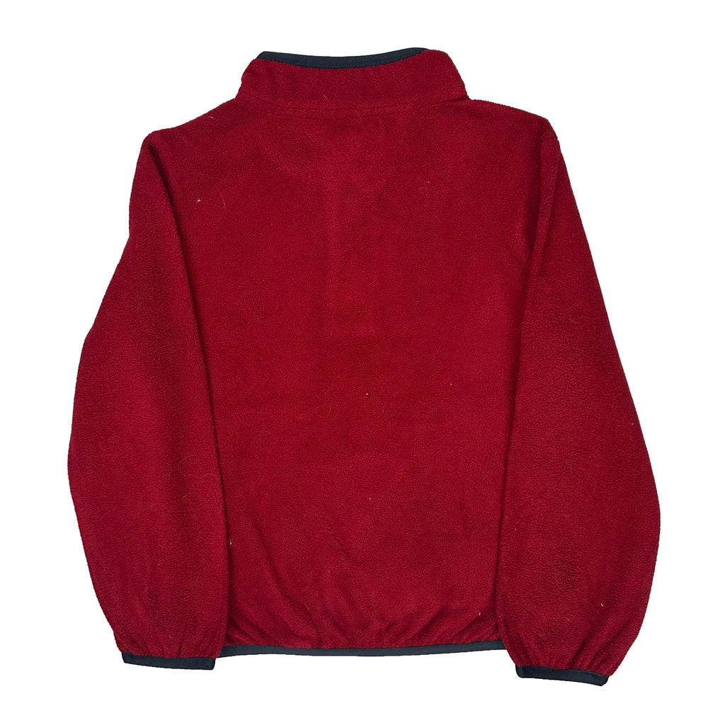 Age 6-7 Tommy Hilfiger 1/4 Zip - Small Red Polyester - Image 2
