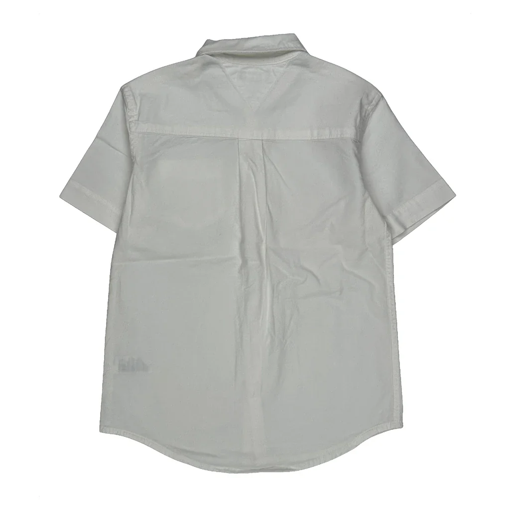 Age 6-7 Tommy Hilfiger Short Sleeve Shirt - Small White Cotton - Image 2