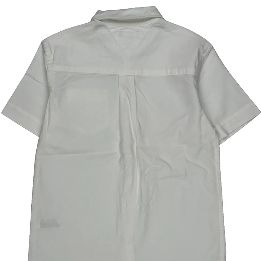 Age 6-7 Tommy Hilfiger Short Sleeve Shirt - Small White Cotton - Image 7
