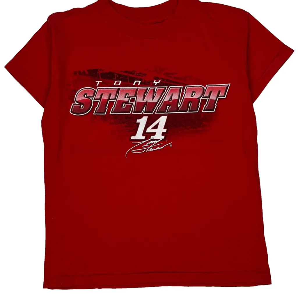 Age 6-8 Chase Authentics Tony Stewart T-Shirt - Small Red Cotton - Image 5