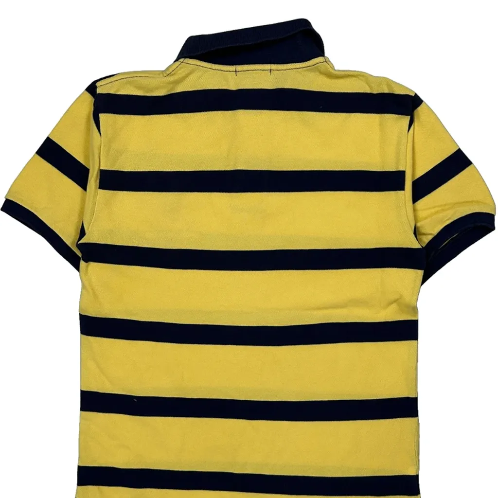 Age 6-8 Polo By Ralph Lauren Striped Polo Shirt - Small Yellow Cotton - Image 7