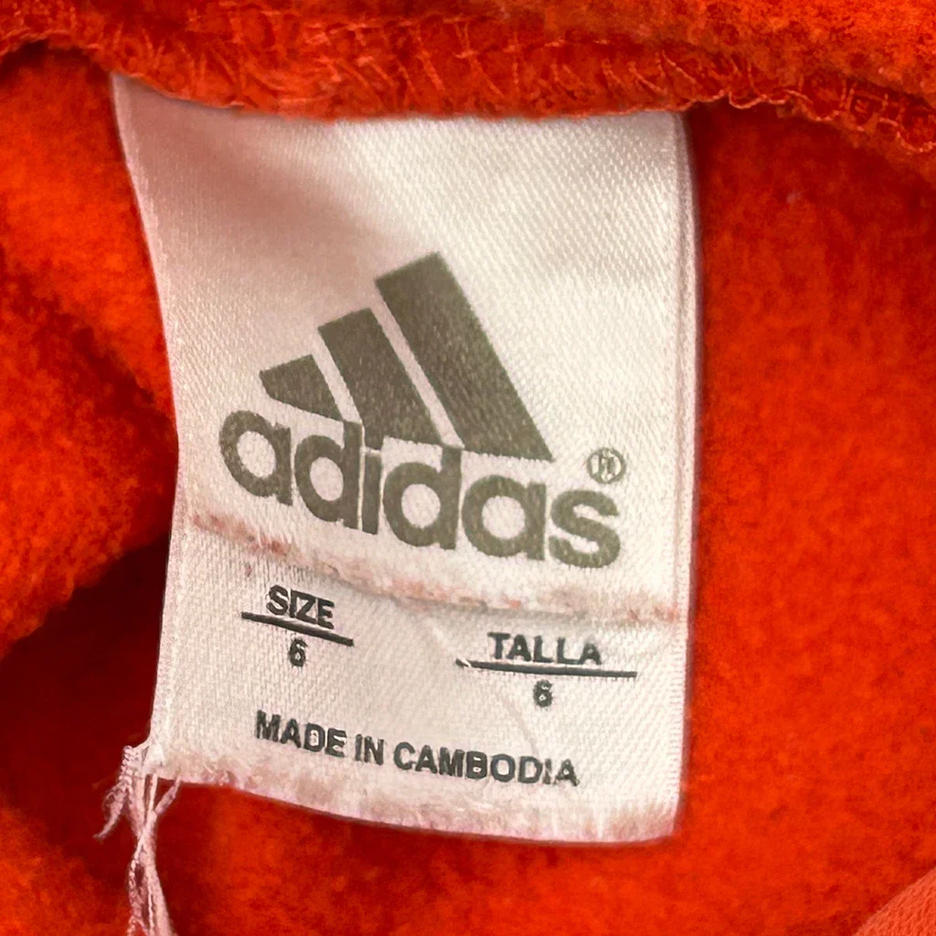 Age 6 Adidas Football Hoodie - XS Red Cotton - Image 3