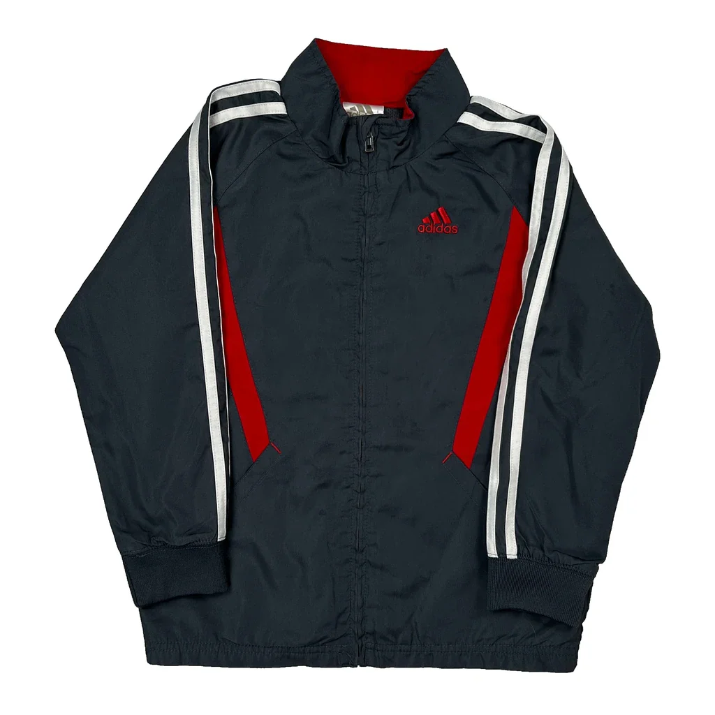 Age 6 Adidas Track Jacket - Small Grey Polyester
