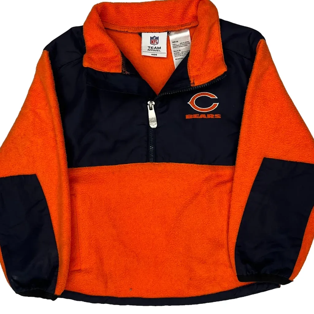 Age 6 Bears Nfl 1/4 Zip - Small Orange Polyester - Image 4
